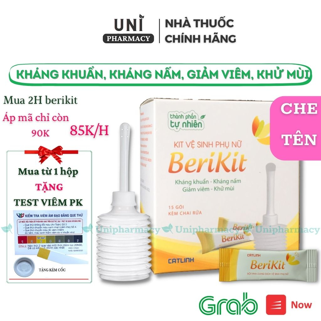 ✅(Tặng Khẩu Trang 4L Chất Chính Hãng) Berikit Bộ thụt rửa vệ sinh phụ nữ kèm 15 gói muối - dung dịch vệ sinh phụ khoa