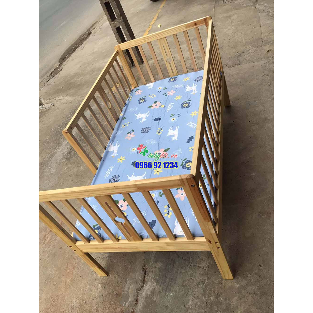 Giường ngủ cho bé, giường nằm cho trẻ - Giường Ngủ Ghép Giường Bố Mẹ, Gỗ Thông, Kích thước 170x90cm