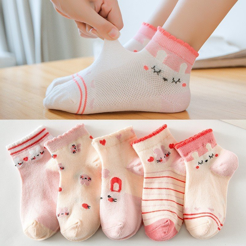 Set 5 đôi vớ cho bé gái họa tiết dễ thương cho bé gái