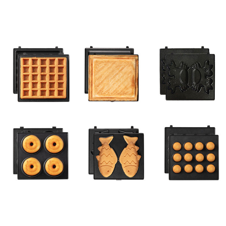 Máy Kẹp Ép Bánh Mì Làm Sandwich - Máy Làm Bánh Đa Năng Tiện Dụng Công Suất 600W - BH 6 Tháng