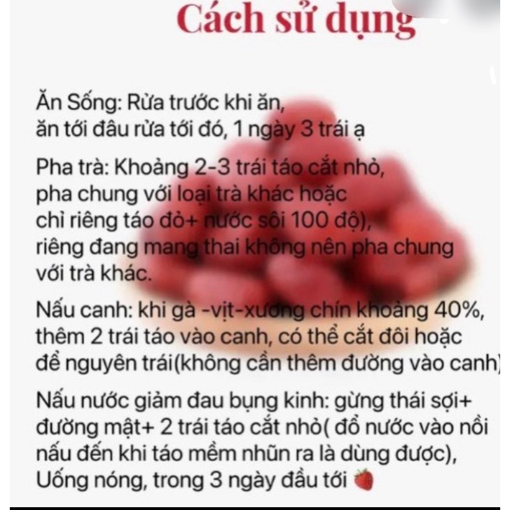 Táo Đỏ Hòa Điền Tân Cương thượng hạng Khô tự nhiên  Túi 1kg