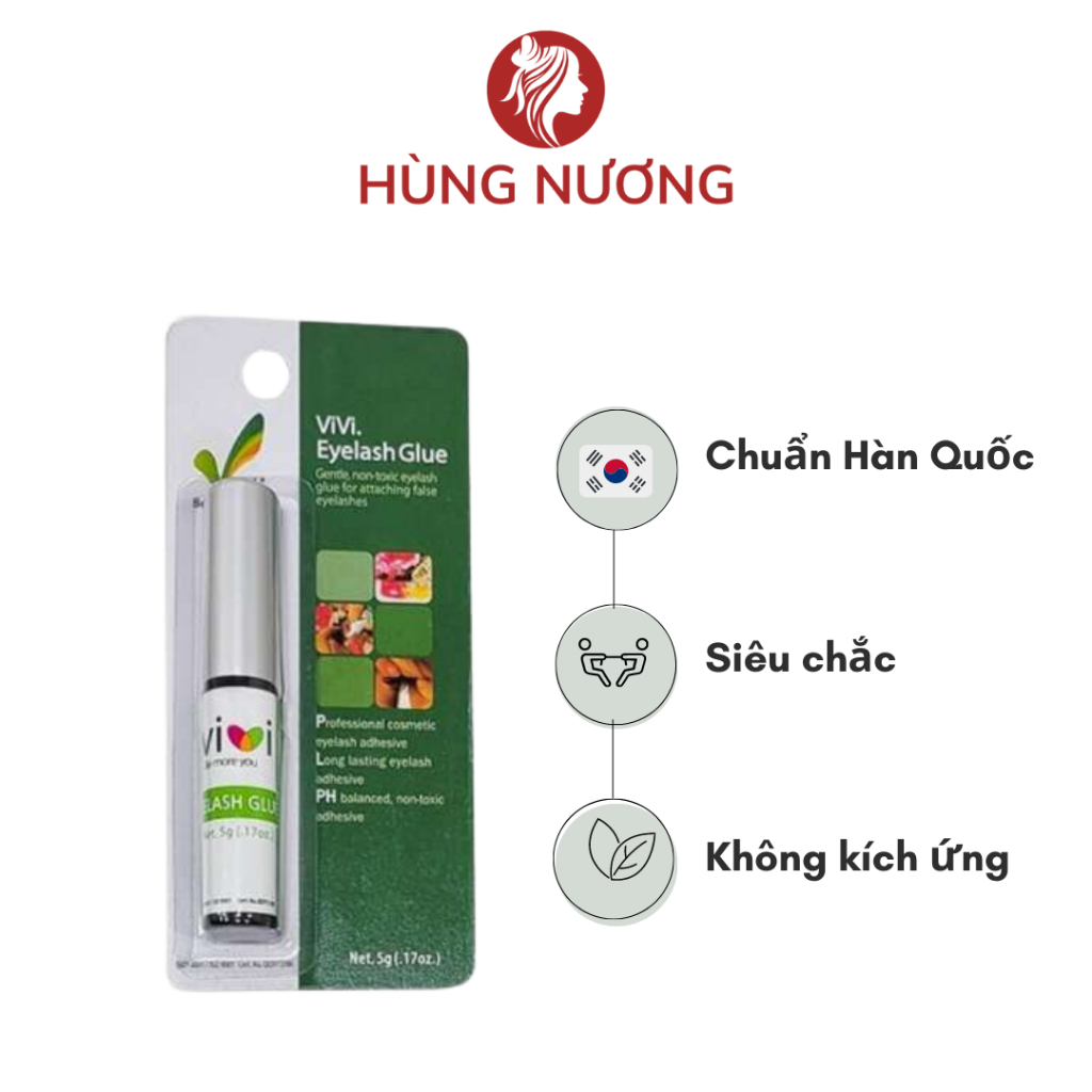 Keo dán mi ViVi Eyelash Glue 5g có 2 màu trắng và đen, keo dán mi giả hàn quốc