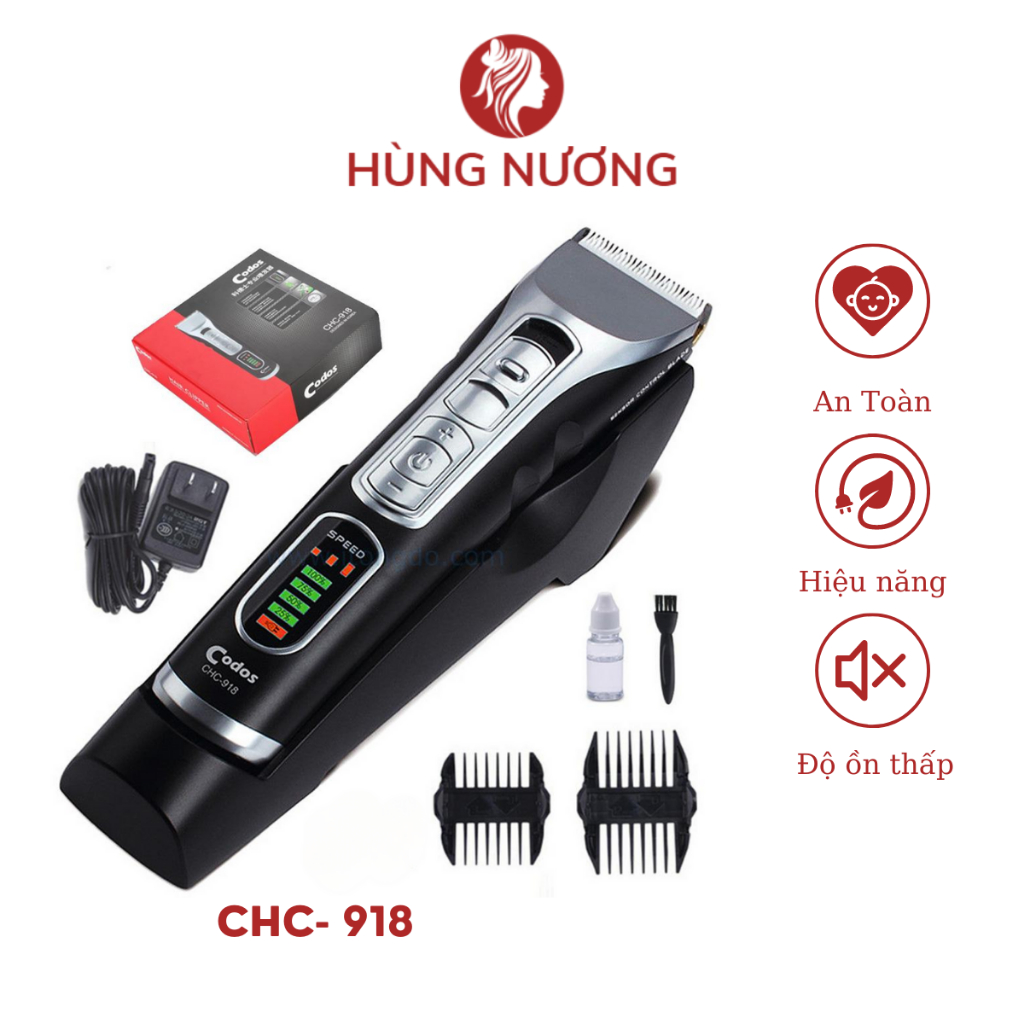 Tông đơ cắt tóc chuyên nghiệp Codos CHC918, tăng đơ cắt tóc chuyên nghiệp cầm tay