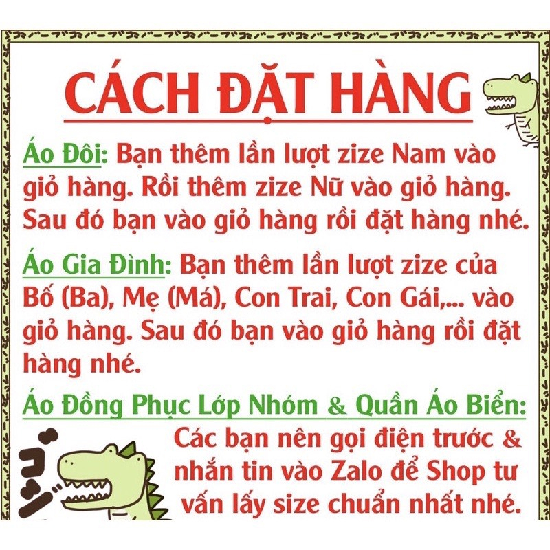 Áo cặp đôi nam nữ cotton dễ chịu thoải mái in hìnhgf dễ thương