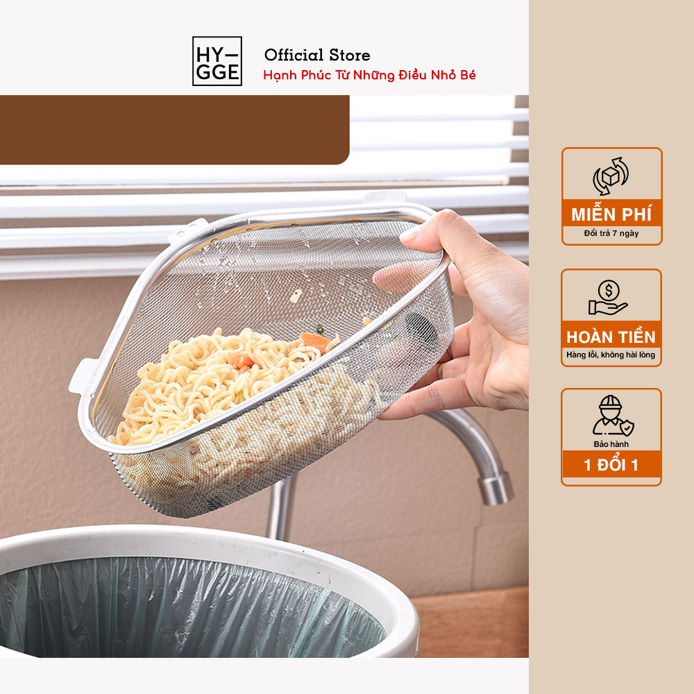 Lọc rác inox bồn rửa chén ngăn tắc bồn rửa,không ghê tay | Khay lọc rác bồn rửa chất liệu INOX 304 siêu bền