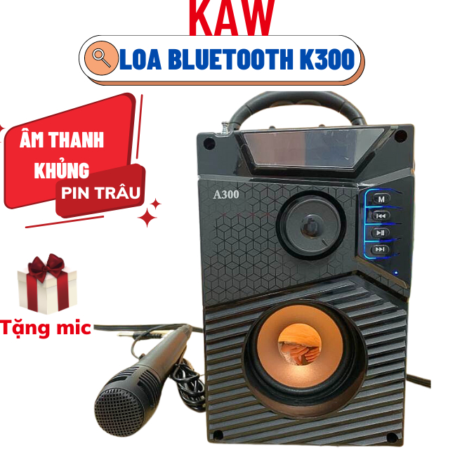 Loa bluetooth K500 KAW Version 2023 - TẶNG MIC HÁT - cửa thoát ra hơi được bass tạo âm trầm sâu | BigBuy360 - bigbuy360.vn