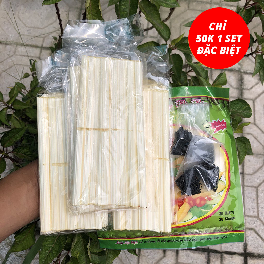 GIAO TOÀN QUỐC - SET BÒ BÍA NGỌT ĐẶC BIỆT (3 TÚI KẸO) - KHÔNG GỒM DỪA, TỰ CUỐN GỒM 30 CUỐN