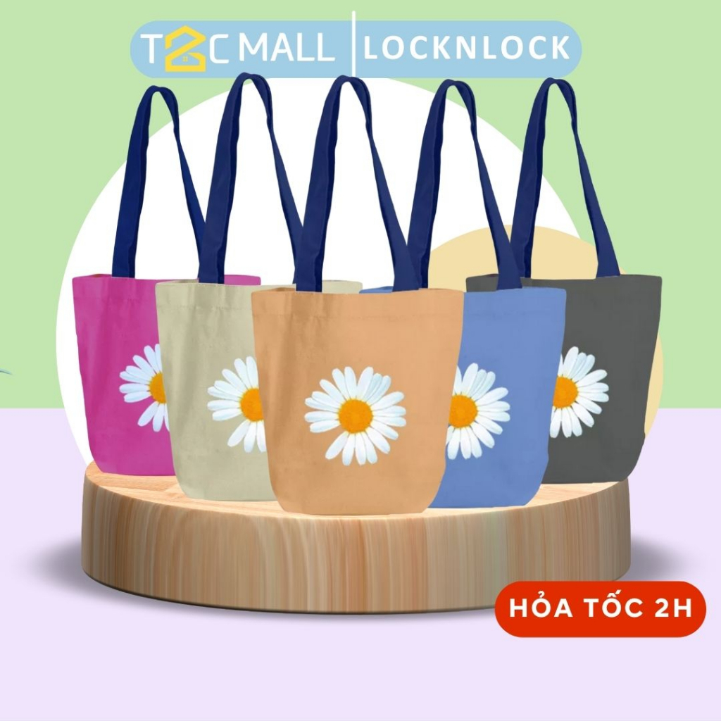 Túi Vải Đựng Bình Nước LocknLock vừa tất cả các loại bình,có ngăn nhỏ đựng ống hút , túi treo bình giữ nhiệt T2CMALL
