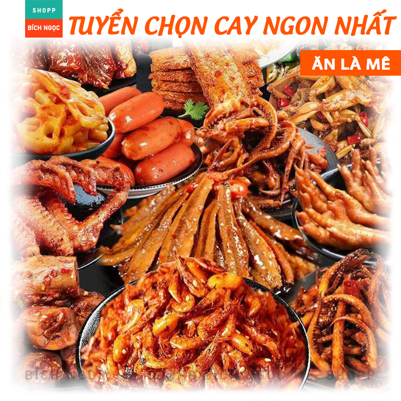 Set đồ ăn vặt Trung Quốc, tổng hợp 23 món ăn vặt cay ngon, đa dạng chất lượng