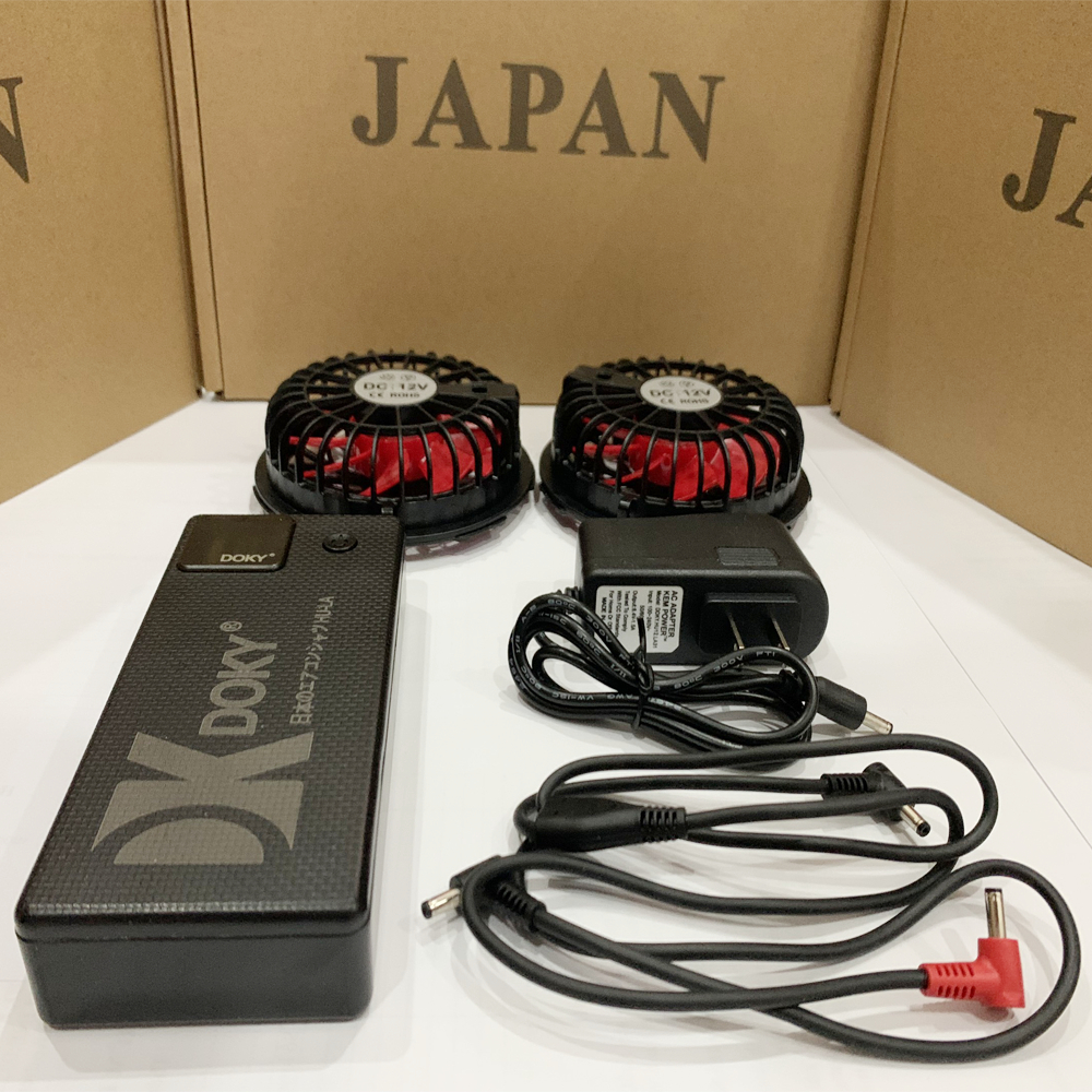 Áo Điều Hoà DOKY Nhật Bản Chính Hãng Chất Liệu Vải Kaki, PIN Dung Lượng Cao,  BH 12 Tháng, Tặng Kèm Đá Khô