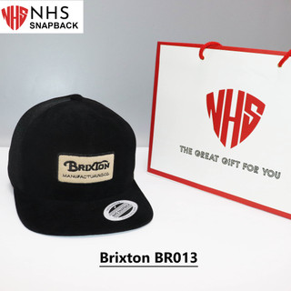 Nón NHS Snapback Brixton nhung đen lưới đen BR012.