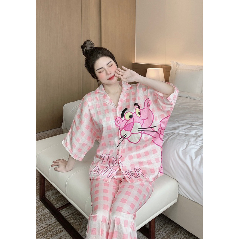 Bộ Pijama Nữ Tay Ngắn Cánh Dơi Cute Dễ Thương