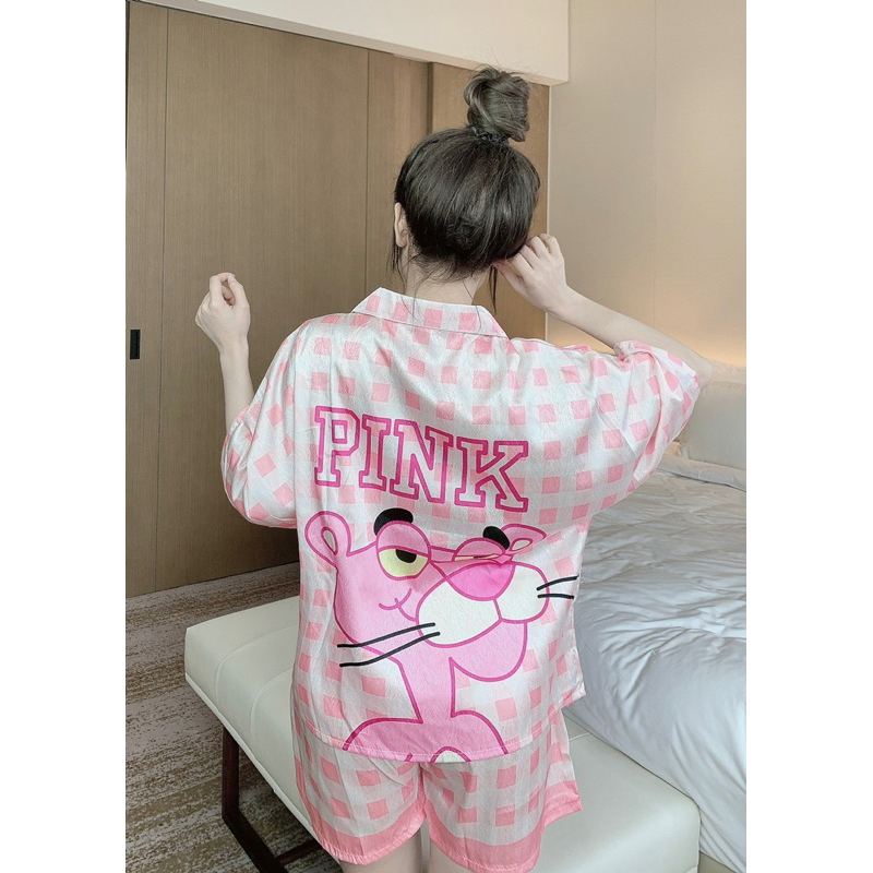 Bộ Pijama Nữ Tay Ngắn Cánh Dơi Cute Dễ Thương