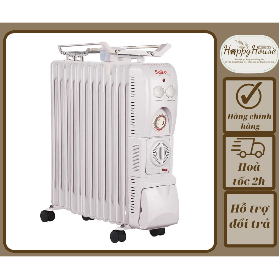 Máy sưởi dầu Saiko OR-5213T - 13 thanh sưởi, 2500W