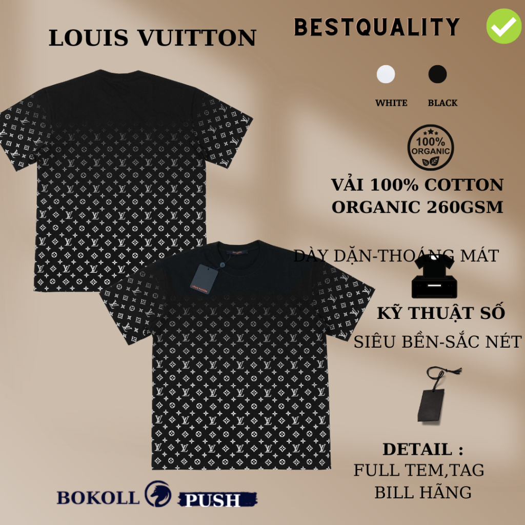Áo thun lv nam nữ form rộng tay lỡ vải cotton organic hàng cao cấp Áo thun louisvuitton nam nữ Bestquality QC