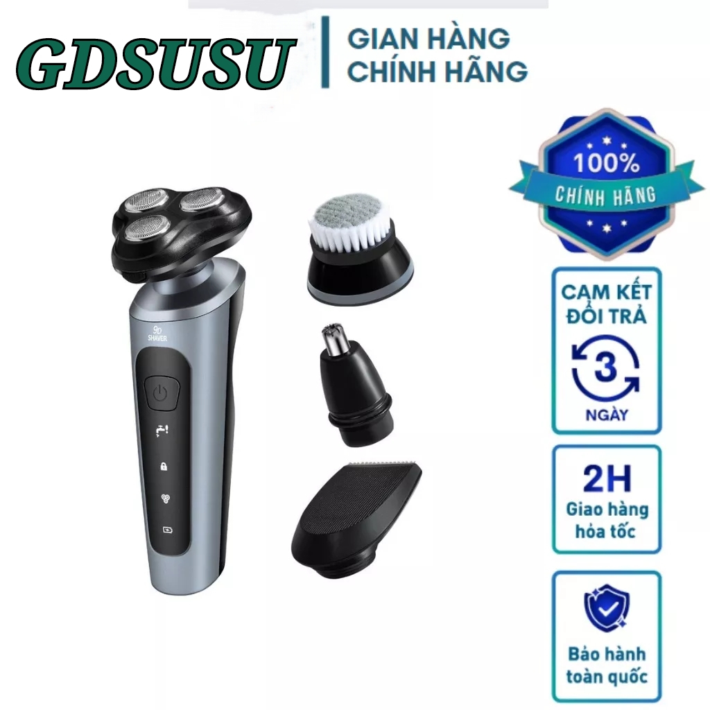 Máy Cạo Râu MiNi Đa Năng Điện 4in 1 9D GDSUSU Cao Cấp Chính Hãng Digitech Chống Nước Bảo Hành Lỗi 1 Đổi 1