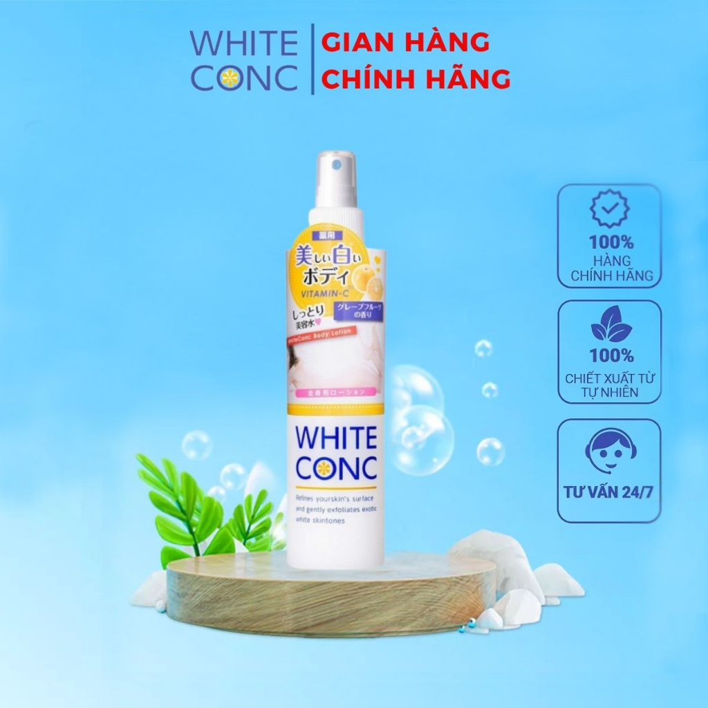 Xịt dưỡng trắng da toàn thân White Conc Body Lotion 245ml