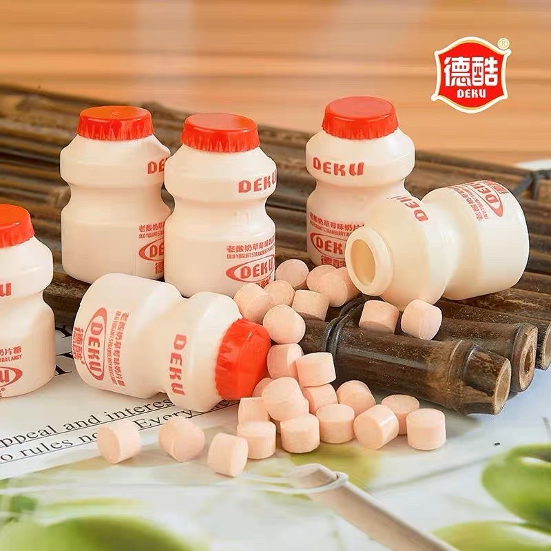 Bình 30 lọ kẹo viên nén sữa chua Deku thơm ngon lọ nhỏ 20 viên siêu ngon, siêu hot