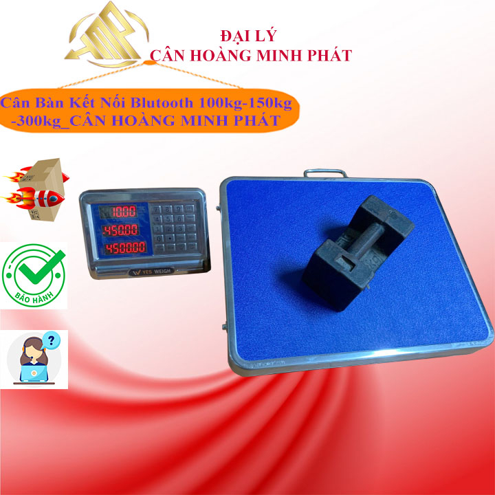 Cân bàn điện tử 100kg; 150kg; 300kg tính tiền chống nước kết nối blutooth không dây