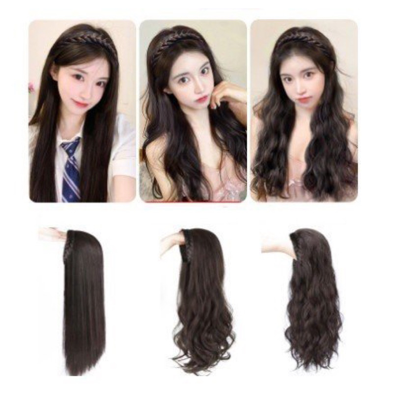 Tóc giả băng dô nửa đầu - Bờm tóc bện