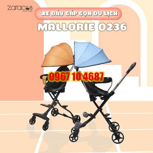Xe đẩy du lịch cho bé Zaracos Mallorie 0236, Baron 0136 Xe Đẩy Gấp Gọn Tiện Mang Du Lịch