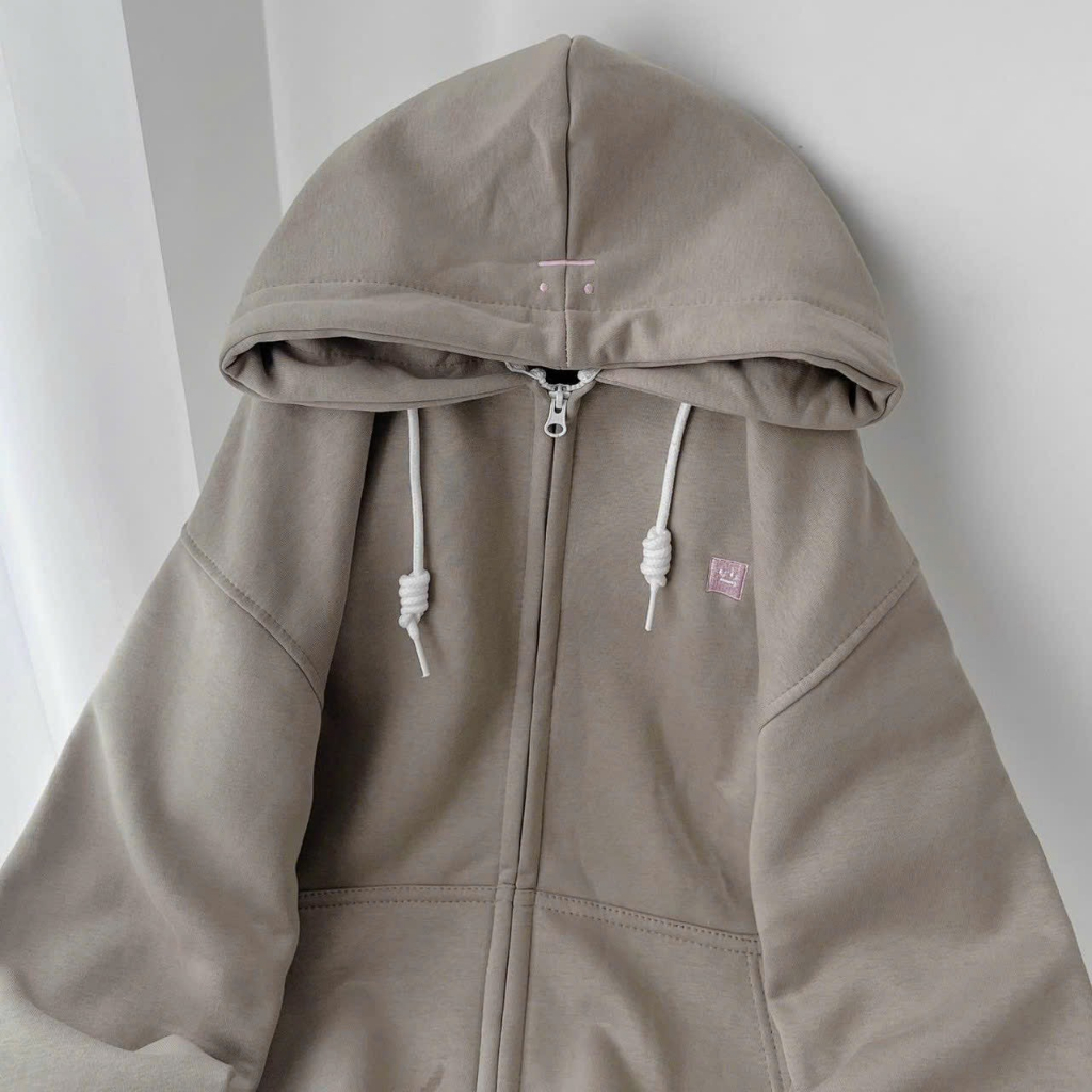 Khoác nỉ UNISEX  hình thêu mặt cười