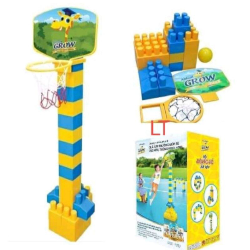 Bộ đồ chơi bóng rổ lắp ráp.