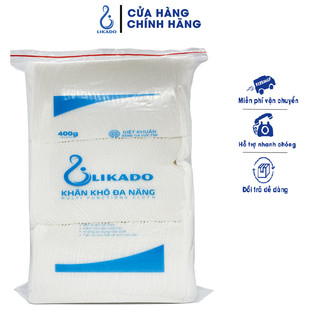 Khăn khô đa năng cho bé Likado 400g kích thước(15x20cm) 300 tờ (1 gói)
