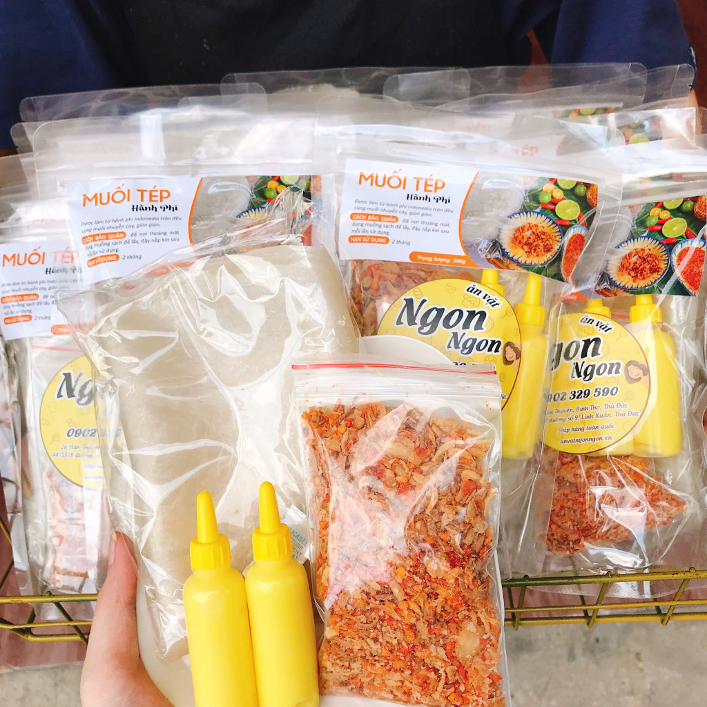 BÁNH TRÁNG PHƠI SƯƠNG + MUỐI TÉP HÀNH PHI, BƠ (MINI)