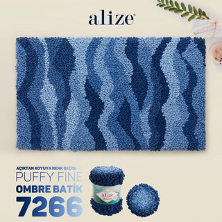 Cuộn len Puffy Fine Ombre Batik hãng Alize Yarns