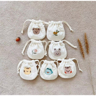Túi đựng tỏi bình an, đựng tiền lì xì cho bé thêu họa tiết dễ thương - Bibi kids