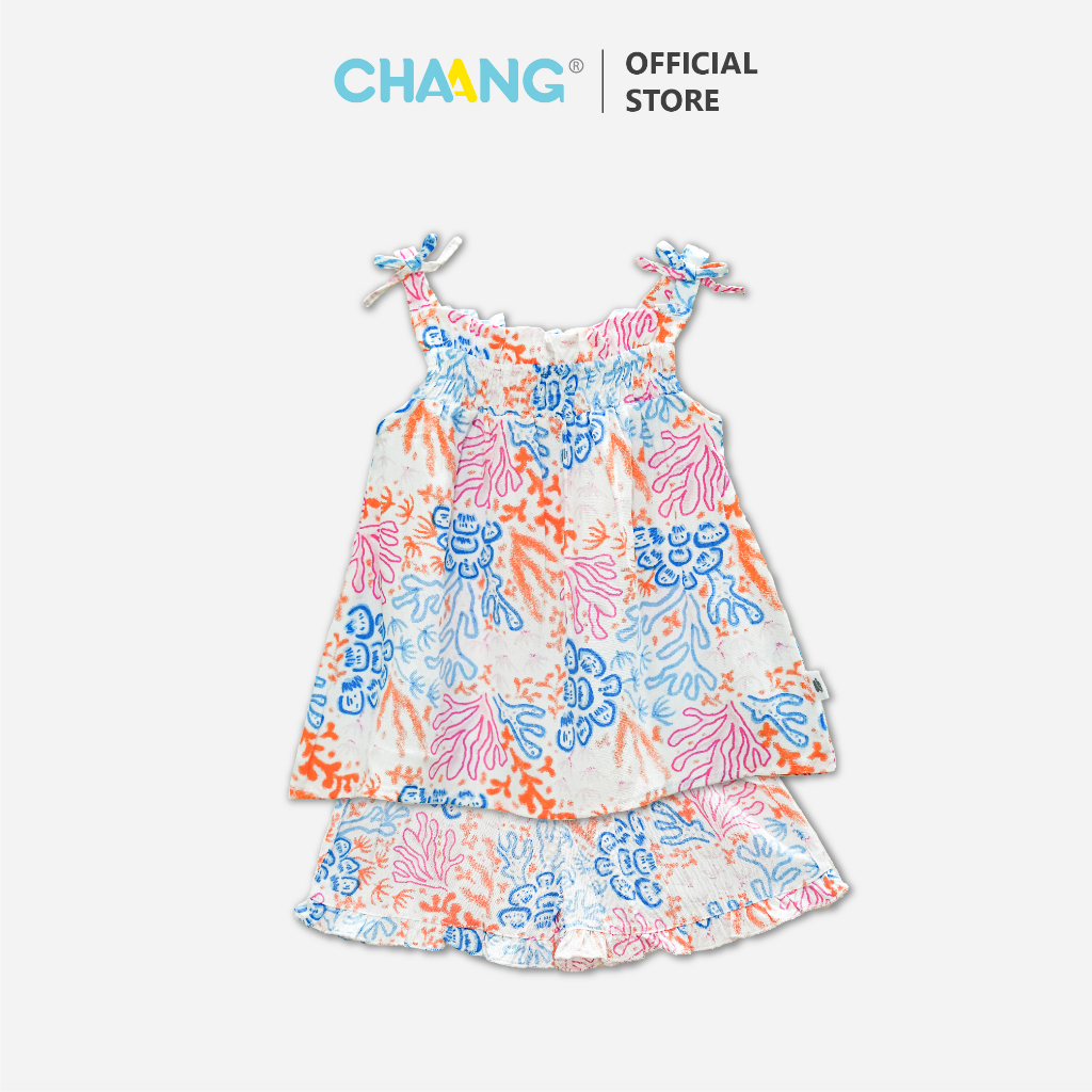 [CHAANG-FORM NHỎ MẸ TĂNG 2 SIZE] Bộ hai dây lanh Sea coral