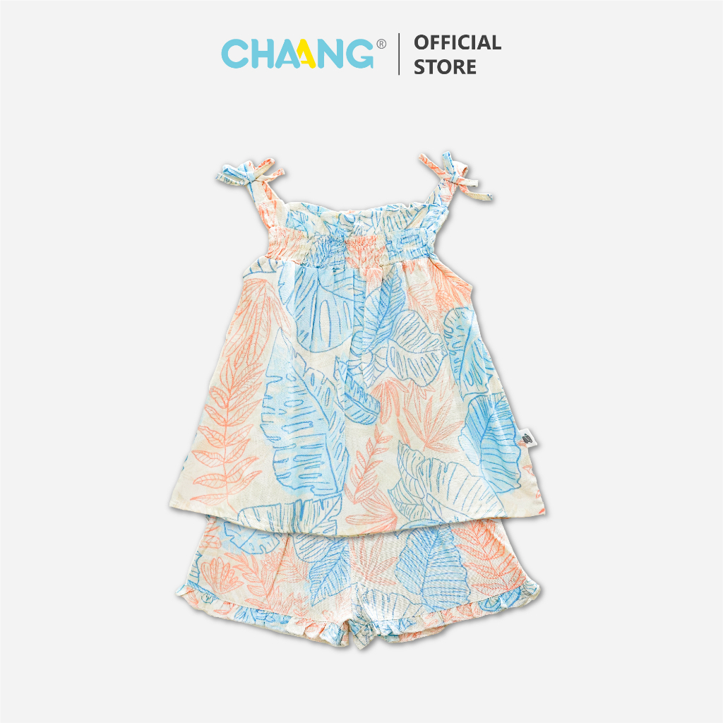 [CHAANG-FORM NHỎ MẸ TĂNG 2 SIZE] Bộ hai dây lanh Sea lá tropical