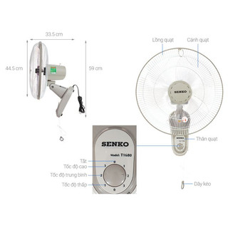 Quạt treo senko t1680