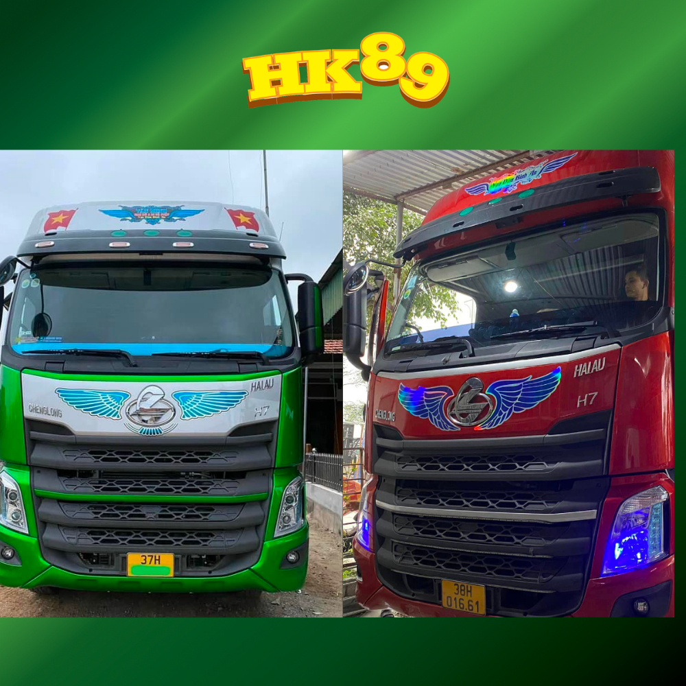 Tem đôi cánh dán đầu xe Howo, Chenglong - Decal 3 lớp chống trầy xước, nắng mưa