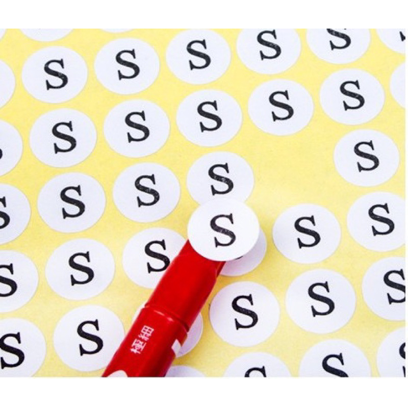 Tem size quần áo chất liệu decal cắt sẵn phân loại size