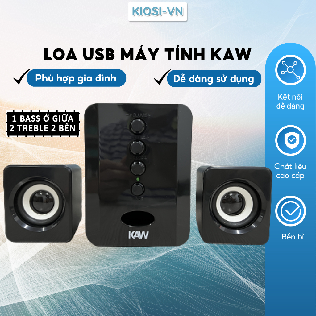 [Mã BMICB25 giảm 25K đơn 149K] Bộ Loa Máy Tính USB KAW D202 Thiết Kế Mới Nhỏ Gọn Bass, Treble Âm Thanh Cực Trong | BigBuy360 - bigbuy360.vn