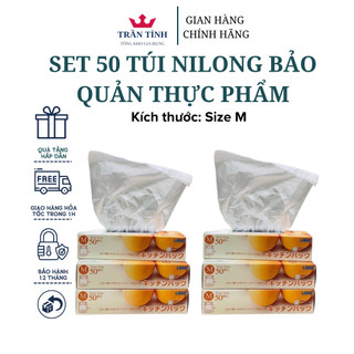 Set 50 túi nilon bảo quản thực phẩm cỡ M hàng Nhật