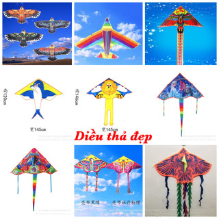 Diều Bướm làm bằng vải khung thanh carbon chắc chắn tặng kèm 100m dây dù