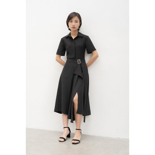 Nine 2 fine - váy sơ mi xẻ tà shirt front split dress