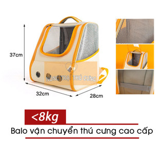 Balo vận chuyển chó mèo phi hành gia cationic 32x28x37cm vải oxford