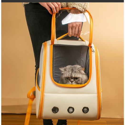 Balo Vận Chuyển Chó Mèo Phi Hành Gia Cationic 32x28x37cm Vải Oxford