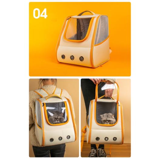 Balo Vận Chuyển Chó Mèo Phi Hành Gia Cationic 32x28x37cm Vải Oxford