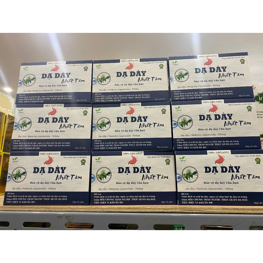 Dạ dày nhất tâm - Giảm axit dịch vị, giảm nguy cơ viêm loét dạ dày, tá tràng Hộp 30 viên