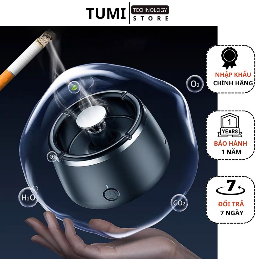 Gạt tàn thuốc lá thông minh khử mùi,bộ gạt tàn thuốc lá khử mùi hôi và diệt vi khuẩn,đựng tàn thuốc cao cấp sang trọng
