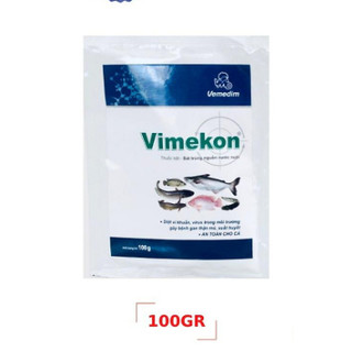 Sản phẩm sát trùng nguồn nước nuôi - Vimekon 100g/Gói