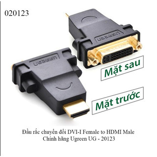 Đầu zắc chuyển đổi DVI-I  24+5 Female to HDMI Male Ugreen UG - 20123