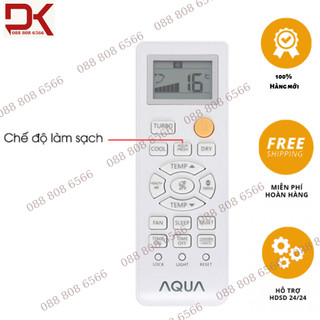 Điều Khiển Remote Điều hòa Máy lạnh  AQUA 2 chiều nút cam - Hàng loại tốt - Bảo hành 1 đổi 1
