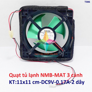 Quạt tủ lạnh SHARP - PANASONIC KT:11cm x11cm - DC9V - 0.10A - 3 cánh - 2 dây