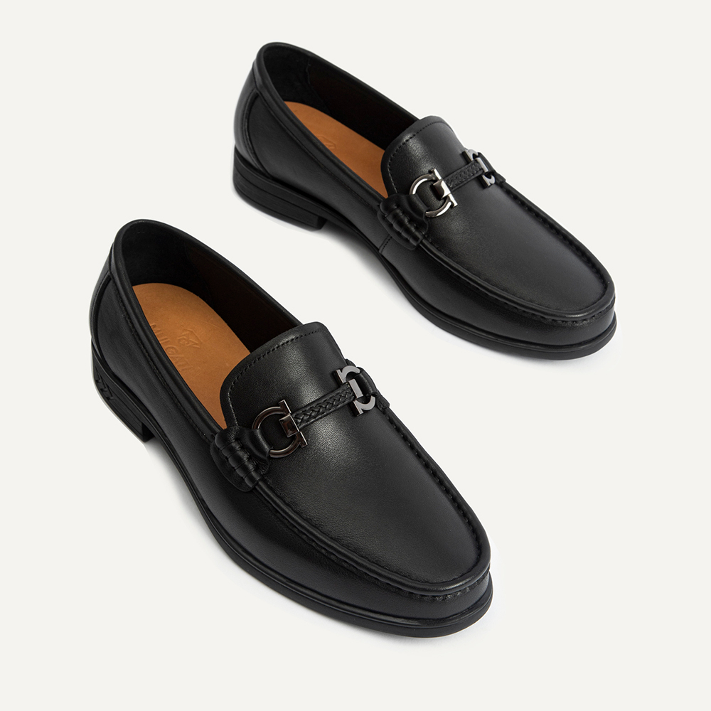 Giày lười nam MULGATI Horsebit Loafer đai ngang da trơn - YB2581